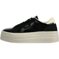 Armani Exchange Sapatilhas baixas ecru / preto