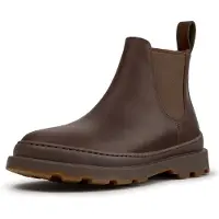 Camper para mulher. K400818-005 Botins de pele Brutus+ marrom (41), Couro, Plano, Nenhum, Casual