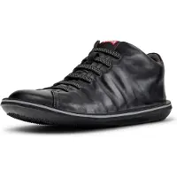 Camper para homem. 36678-094 Sapatilhas de pele Beetle preto (43), Couro, Plano, Cordão, Casual