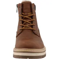 Tom Tailor Botas com atacadores castanho