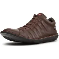 Camper para homem. K300479-011 Sapatilhas de pele Beetle castanho (42), Couro, Marrom, Plano, Cordão, Casual