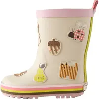 Next Bota de borracha ecru / castanho / amarelo / rosa