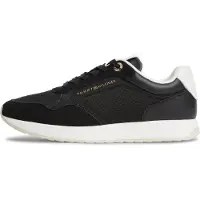 Tommy Hilfiger Sapatilhas baixas 'RETRO' preto / branco