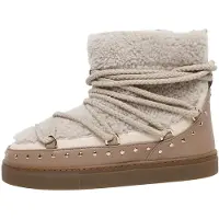 INUIKII para mulher. 1001.003.0072 Botas de Pele Curly Rock beige (40), Couro, Bege, Plano, Cordão, Casual