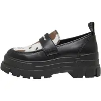 Buffalo Sapato Slip-on 'Aspha' castanho / preto / branco