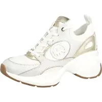 Michael Kors Sapatilhas baixas 'ZUMA' ouro / cinzento claro / branco