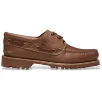 Timberland para homem. TB0A2PDQAMX1 Sapatos náuticos de pele Authentic castanhos (47.5 W), Couro, Marrom, Plano, Cordão, Casual, Clássico