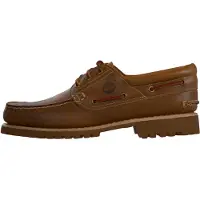 Timberland para homem. TB0A2PDQAMX1 Sapatos náuticos de pele Authentic castanhos (41 W), Couro, Marrom, Plano, Cordão, Casual, Clássico