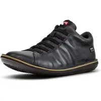 Camper para homem. K300479-010 Sapatilhas de pele Beetle preto (42), Couro, Plano, Cordão, Casual