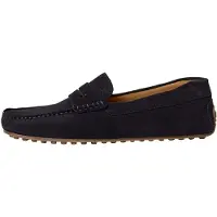 Hackett London para homem. HMS200080 Mocassins de camurça Driver Saddle marinho (43), Plano, Serraje, Nenhum, Casual