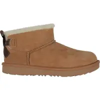 Ugg unisex para criança. 1185920K Botins de Pele Ultra Mini Bailey Bow castanho (32.5), Couro, Marrom, Plano, Nenhum, Casual, moda infantil