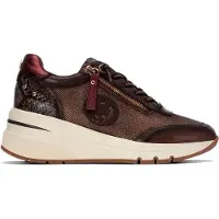 Carmela para mulher. 16422803-MARRON Sapatilhas de Pele 164228 castanho (37), Couro, Marrom, 5 a 8cm, Cordão, Zíper, Casual