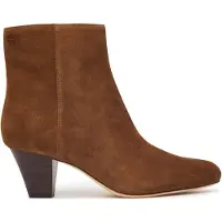 Ralph Lauren para mulher. 802P15713002 Botins Emersyn de camurça com salto marrom (41), Couro, 3 a 5cm, Zíper, Casual