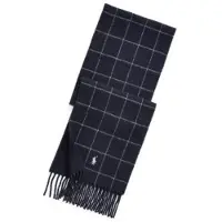 Ralph Lauren para homem. 449863392002 Cachecol de lã de quadros vitral marinho (OSFA), Casual, Clássico
