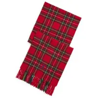 Ralph Lauren para homem. 449959360001 Cachecol de caxemira com xadrez vermelho (OSFA), Casual, Clássico, Casimira