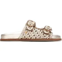 Carmela para mulher. 16305803-ORO Sandálias de Couro 163058 dourado (39), Plano, Fivela, Casual
