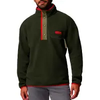 Columbia - Marcas - Helvetia II Half Snap Fleece Greenscape para Homem - Tamanho XS - Caqui