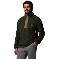 Columbia - Marcas - Helvetia II Half Snap Fleece Greenscape para Homem - Tamanho XXL - Caqui