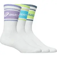 Asics unisex. 3033C295 Pack 3 Meias Logo Crew branco (M), Homewear, Esportivo, Algodão
