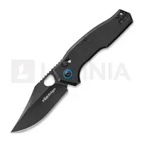 Fox Edge Navalha Crew Clip Point - Blackwash - G10, preto
