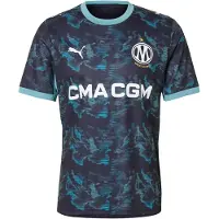 Puma Camisola de futebol 'OM Away Replica' navy / azure / branco