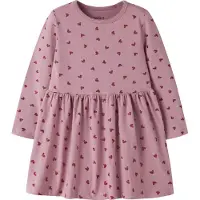 Name It Mini Vestido 'NMFVivian' malva / vermelho escuro
