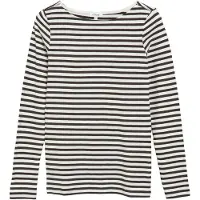 s.Oliver Camisa castanho escuro / branco
