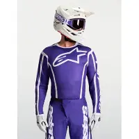 Alpinestars Fluid Apex V2 Homem MX Jersey Azul/Branco M homens