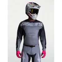 Alpinestars Racer Amber Homem MX Jersey Cinzento M homens