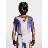 Alpinestars Fluid Drag Homem MX Jersey Cinzento/Lilás M homens