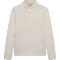 Superdry para mulher. W6012331A Polo rugby Classic Rugby branco quebrado (M), Casual, Algodão, Manga comprida