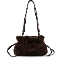 Liu Jo para mulher. AF6099-E1168 Bolsa Riccy Pequena marrom (OSFA), Casual, Poliéster