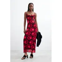 Desigual Vestido vermelho / preto