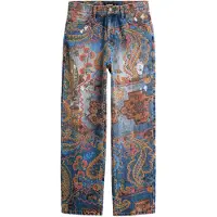 Desigual Calças de ganga azul / castanho / vermelho sangue