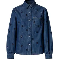 Pepe Jeans para mulher. PL3051541 Camisa Macie Animated azul-marinho (XS), Casual, Algodão, Manga comprida