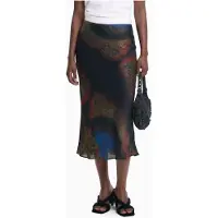Desigual Saia marinho / verde / laranja / preto
