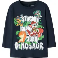 Name it Camisola 'NMMJik Paw' navy / verde claro / lagosta / branco