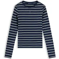 Tommy Hilfiger Camisa 'Essential' azul escuro / branco