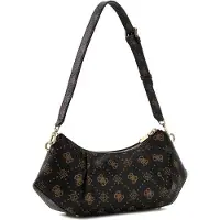 GUESS para mulher. HWGP2489180 Bolsa de ombro logo Allegra marrom escuro (OSFA), Casual, Poliuretano