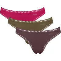 Sloggi Tanga castanho / verde / rosa