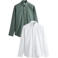 Next Camisa esmeralda / branco