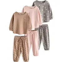 Next Pijama castanho / cinzento / cor-de-rosa