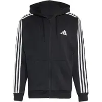 Adidas CASACO COM CAPUZ ESSENTIALS EM TECIDO FRENCH COM FECHO INTEGRAL E 3 RISCAS