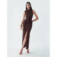 BWLDR Vestido de festa 'Flora' castanho escuro