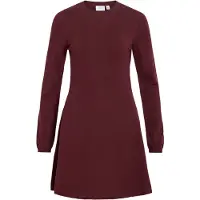 Vila Vestido Curto De Manga Comprida Comfy A-line O-neck Knit