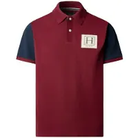 Hackett London para homem. HM5600225 Polo Multi bordô (XXL), Casual, Algodão, Manga curta, Borgonha