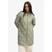 Superdry para mulher. W5012193A Casaco acolchoado Long Onion Quilt Liner cáqui (L), Casual, Verde, Nylon reciclado