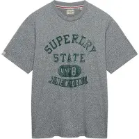 Superdry para homem. M1012433A Camiseta Essential cinza (XL), Casual, Algodão, Manga curta