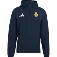 Adidas Corta-vento Real Madrid Tiro Travel com fecho integral