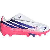 Adidas Botas de Futebol F50 Hyperfast Club com Fecho de Velcro para Piso Firme/Vários Pisos (Criança)